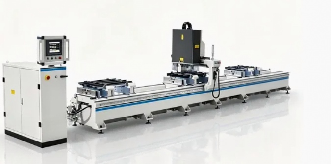 Mașină de găurit perete cortină din aluminiu CNC de înaltă precizie cu 4 capete