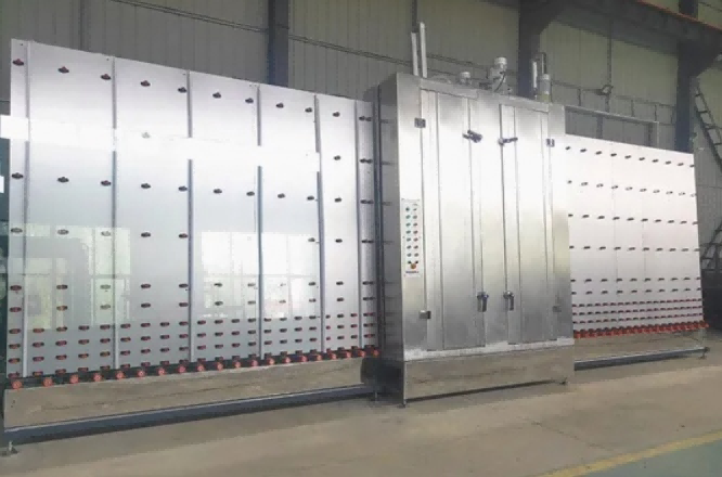Mașină de spălat uscător verticală de calitate industrială 1800 pentru sticlă termoizolantă și călită